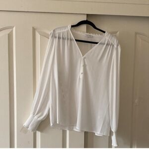Calvin Klein White Women's Blouse. Size XL